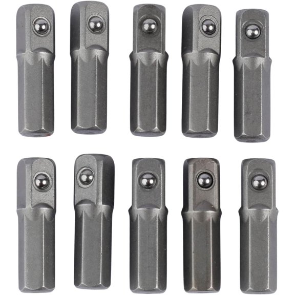 KKFEN-10PCS Replacement Part for M.C: Impact Socket Extension Adapter Converter Set - 1/4" Hex Shank to Square Drive 25mm | Chrome Vanadium Steel Tools for Power Drill, Driver Bit & Cordless Screwdri