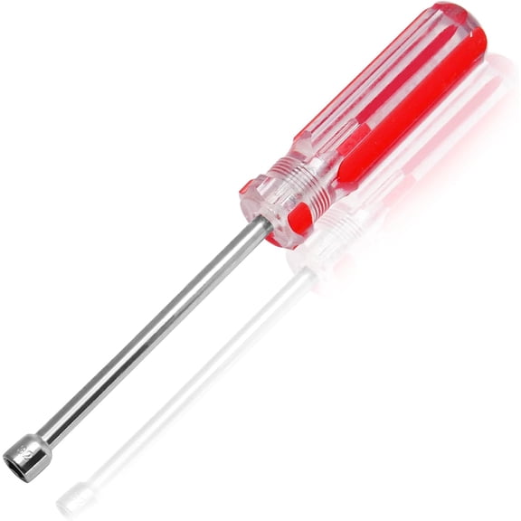 KKFEN-11/32 Inch Hex Nut Driver, Socket Wrench Screwdriver with 3.7-Inch Hollow Shaft, Cushion Grip Handle