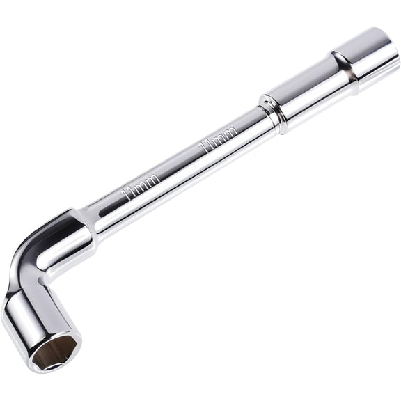 KKFEN-11mm Metric L Hex Socket WrenchElbow Double-Head Casing Angled Open Hex 6 point Socket WrenchL Shaped Angled Open Hexagon Socketed Wrenches for Automotive & Machinery Repair
