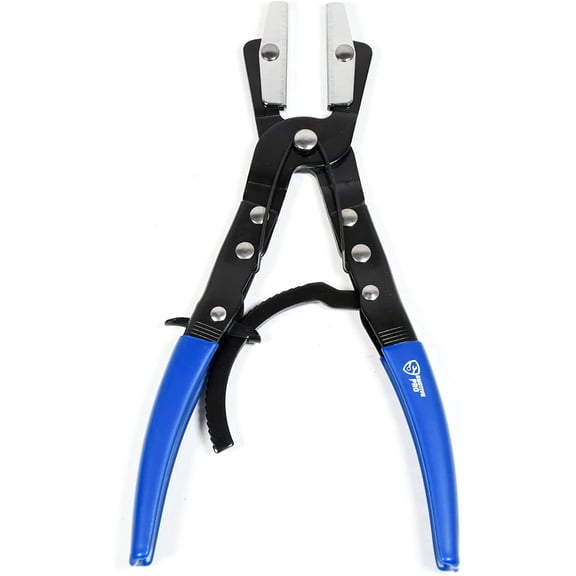 KKFEN-12in Ratcheting Hose Pinch Off Tool, Automotive Locking Plier for Radiator, Coolant, Heater, Fuel