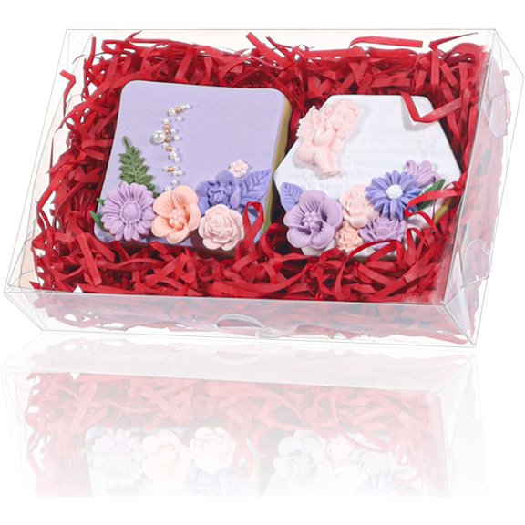 KKFEN-15PCS 7x4.3x1.5 Inch Clear Chocolate Covered Ore Boxes Cookie Boxes with Window Bakery Boxes for Cakesickle,Truffle, Bomb Dount,Cake &Gift Treat Boxes for Party Favors