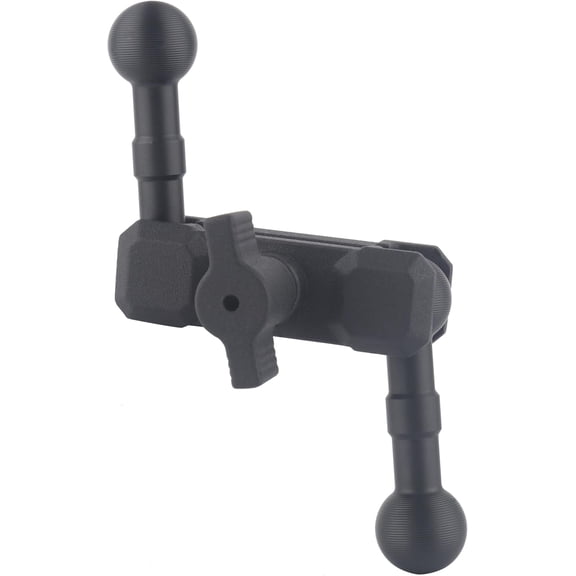 KKFEN-17mm Ball Mount Extension Arm, Double Socket Arm 17mm Ball 360 Swivel Extension Rod for Garmin GPS Mount, Car/Air Vent/Dash/Suction Cup Mounted Phone Holder, Aluminum