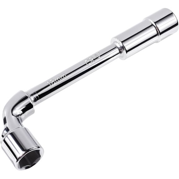 KKFEN-18mm Metric L Hex Socket WrenchElbow Double-Head Casing Angled Open Hex 6 point Socket WrenchL Shaped Angled Open Hexagon Socketed Wrenches for Automotive & Machinery Repair