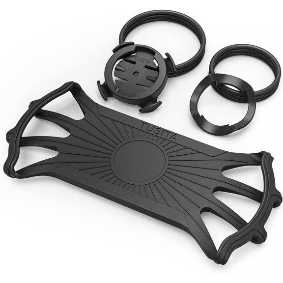 KKFEN-2 in 1 Bike Mount Quick Release, Quarter Turn Compatible with Garmin Edge GPS Computer, iPhone 14 13 12 Pro Max, Samsung Galaxy Note 20 S21 Ultra All 4.7"-6.9" Phones - Cycling Accessories