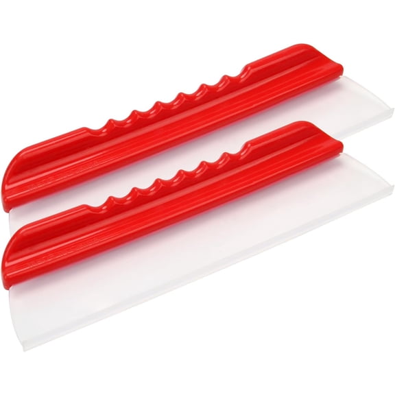 KKFEN-2 Pack 12inch car Squeegee,Silicone Squeegee,car Window Squeegee,Flexible T-Bar Water Blade for Car for Car Or Home Use,Washing,Wiping Glass, Mirror,Shower Doors,Red