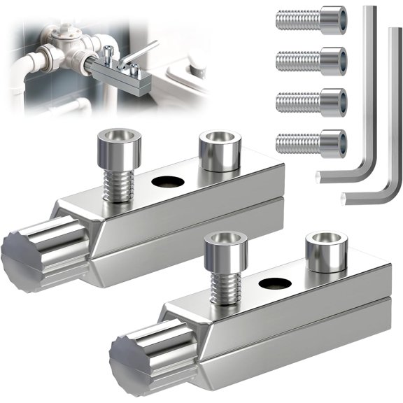 KKFEN-2 Pack Broken Pipe Extractor Tool, Easy-Out Stripped Screw Extractor Set, Broken Faucet Removal Tool Fits 1/2 inch to 1 inch Damaged Screws, Broken Water Pipes and Bolts, Pipe Remover Kit