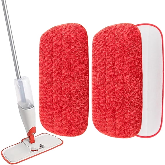 KKFEN-2 Pack Replacement Heads for OXO Good Grips Microfiber Spray Mop | Heads for Hardwood & Tile Floors | Machine Washable Wet/Dry Cleaning Cloths (No Mop)
