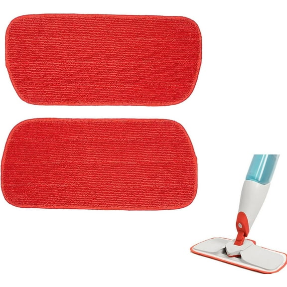 KKFEN-2 Pack Reusable Mop Refill Pads - Compatible with OXO Good Grips Spray Mop, Dry & Wet Mopping Cloth Refills for Floor Cleaning (2 Pack)