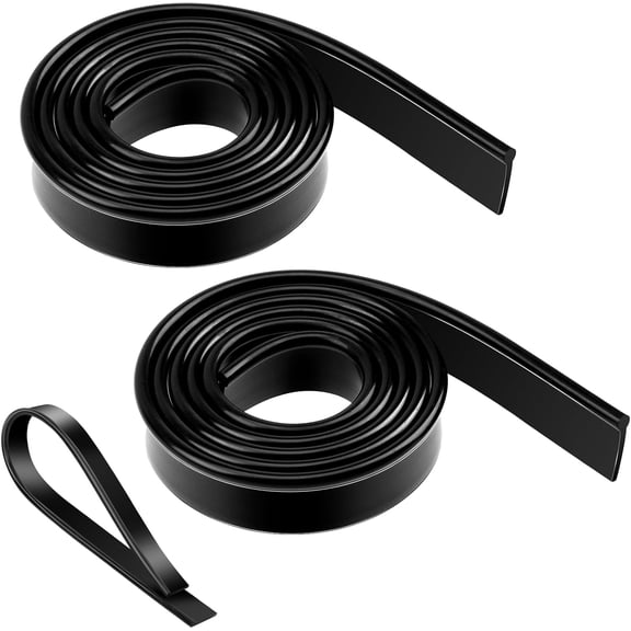 KKFEN-2 Roll Rubber Squeegee Replacement Blades, 41 Inch Squeegee Blade Silicone Squeegee Rubber Replacement Black Squeegee Scrubber Squeegee Refill Blades Head for Windows, Glass Cleaning, Shower Do