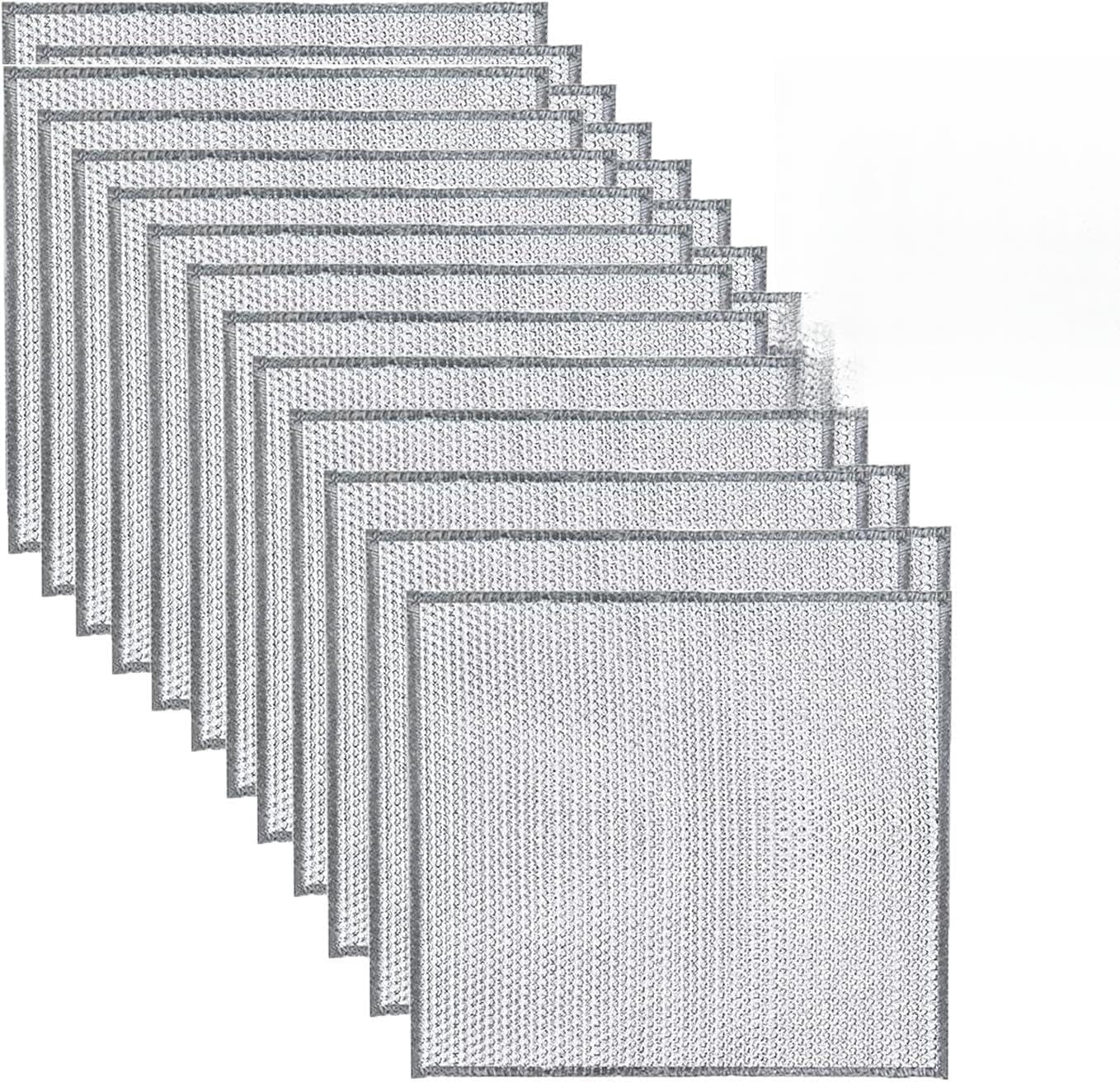 Still Wire Rag KKFEN-20 Pcs New Upgrade Steel Wire Dishcloth : Double-Layer Steel Wire ...
