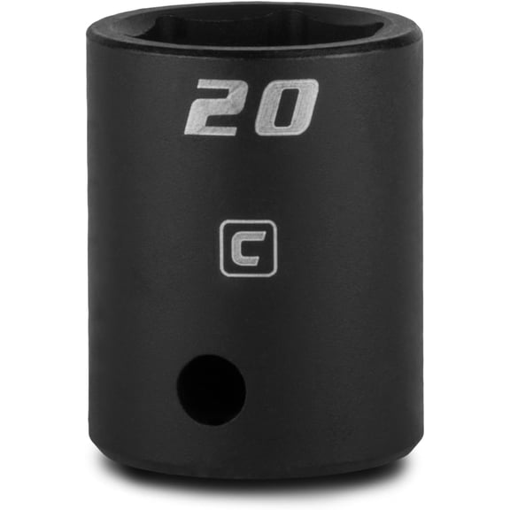 KKFEN-20 mm Shallow Impact Socket, 1/2-Inch Drive, 6-Point, Metric