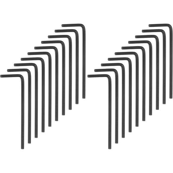 KKFEN-20pcs Hex Key Wrench 5/64" L-Shape Hexagon SAE Wrenches Chrome Vanadium Steel Repairing Tool for Home Repair, Black