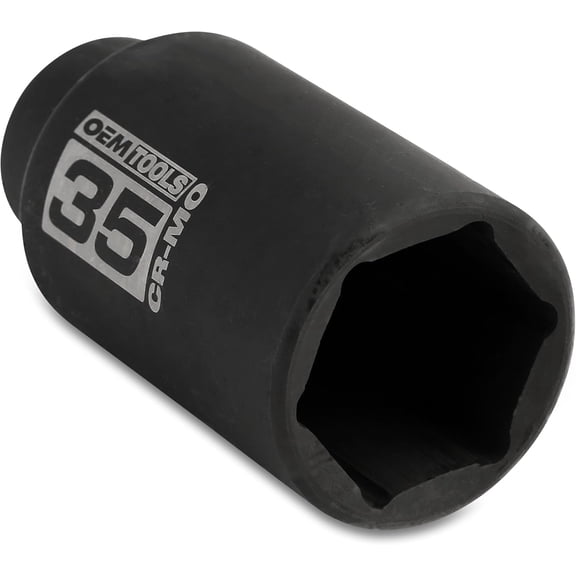 KKFEN-25153 1/2 Inch Drive 35mm Axle Nut Socket, 6 Point Design Ensures Superior Grip, Professional Quality for Automotive Repair, Durable Socket Wrench for Mechanics