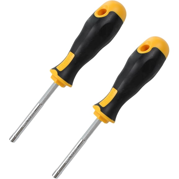 KKFEN-2PCS 5mm Socket Wrench Screwdriver, Hex Nut Driver, with 3.5 Inch Steel Shaft and Non-slip Handle for DIY Repairing