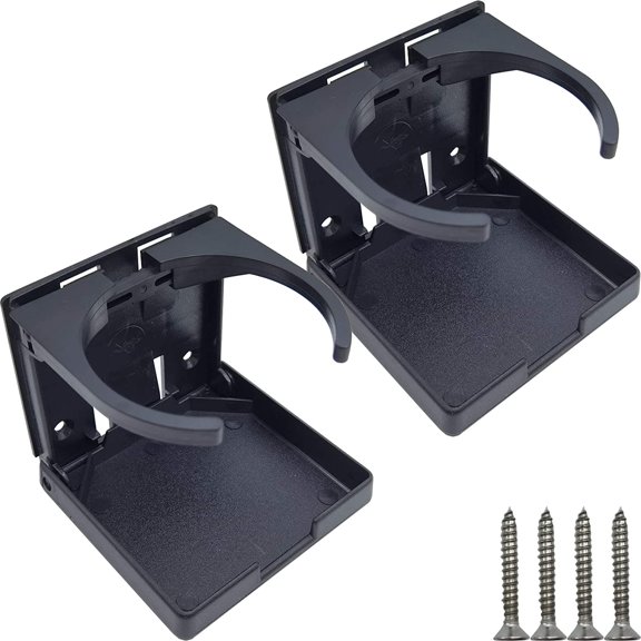 KKFEN-2PCS Cup Holder Folding Drink Holders Car Cup Holder for Caravan Trucks Car RVs Vans Marine Boat Home Office