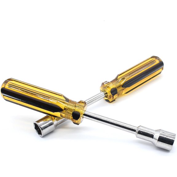 KKFEN-2Pcs 11mm Socket Wrench Screwdriver, Hexagon Nut Driver with Steel Cushion Grip for Easy Hand-Making and Repair Projects