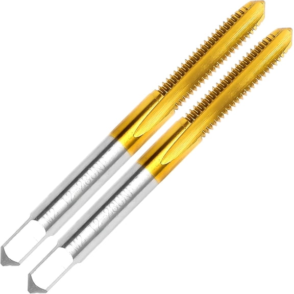 KKFEN-2Pcs 12-28 UNF Thread Tap,12-28 UNF M2 HSS Right Hand Thread Milling Tap