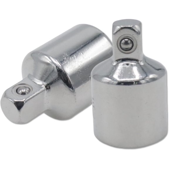 KKFEN-2Pcs 3/8" to 1/4" Socket Adapter, Chrome Vanadium Steel Reducer for Impact Wrench & Automotive Tools (Full Polished)