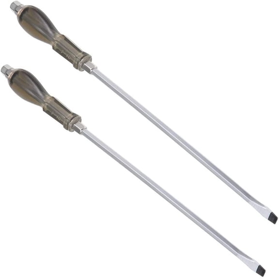 KKFEN-2Pcs Slotted Impact Screwdriver 12 Inch Keystone Demolition Driver Magnetic Nut Driver for Added High-Torque, Tight Spaces, Precise Tightening Bolts and Nuts