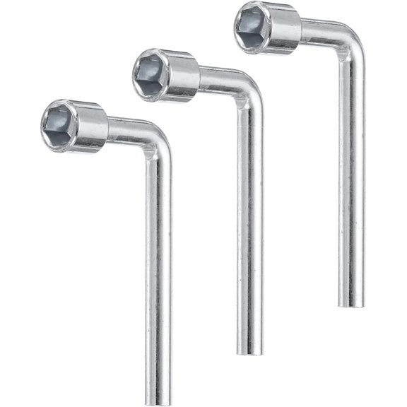 KKFEN-3pcs l Shaped Angled Open Hex Socket Wrench 10mm Metric Carbon Steel Single Ended 6 Point Socket Spanners for General Repairing Pipeline Bicycle Car Maintenance DIY Hand-making