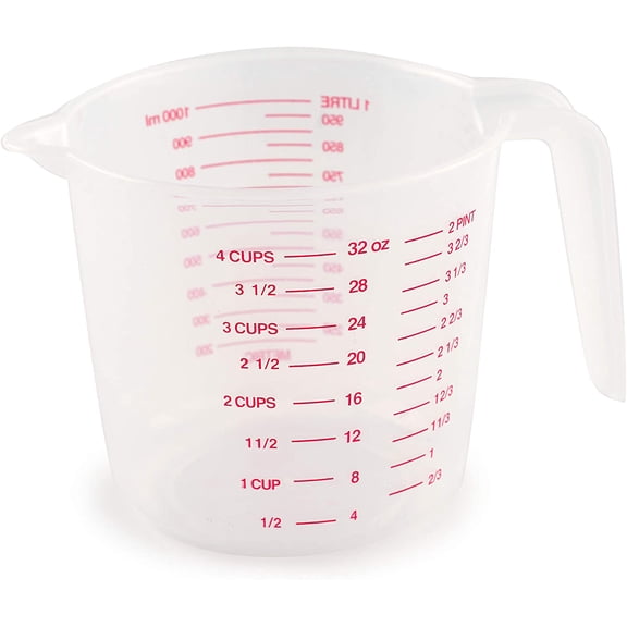 KKFEN-4-Cup Capacity Plastic Measuring Cup, Multicolor