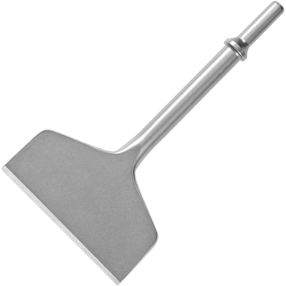 KKFEN-4 Inch Wide Air Chisel Bit, Pneumatic Tile & Thinset Scaling Chisel - 0.401 Inch Shank, Wall & Floor Tile Remover, Floor Scraper, Works with Air Hammer (4 X 7.5)