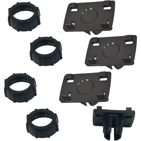 KKFEN-4 Pack 17mm Ball Joint Socket to 4-Button Lock Adapter Connector Base Support Mount Stand Bracket for Carplay Screen Backup Camera Monitor Car Auto Stereo GPS Bike Handlebar Bag Phone Holder