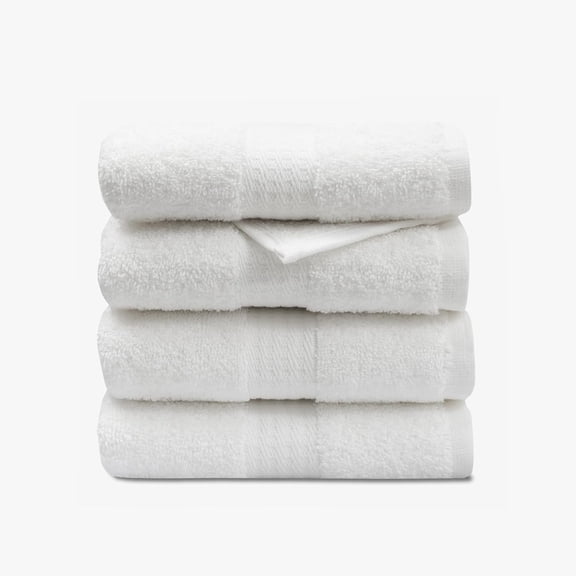 KKFEN-4 Pack Premium Hand Towel Set, True Classics Premium Cotton Blend, Super Soft and Highly Absorbent Hand Towels for Bathroom, Hotels, Spa and Gym, White
