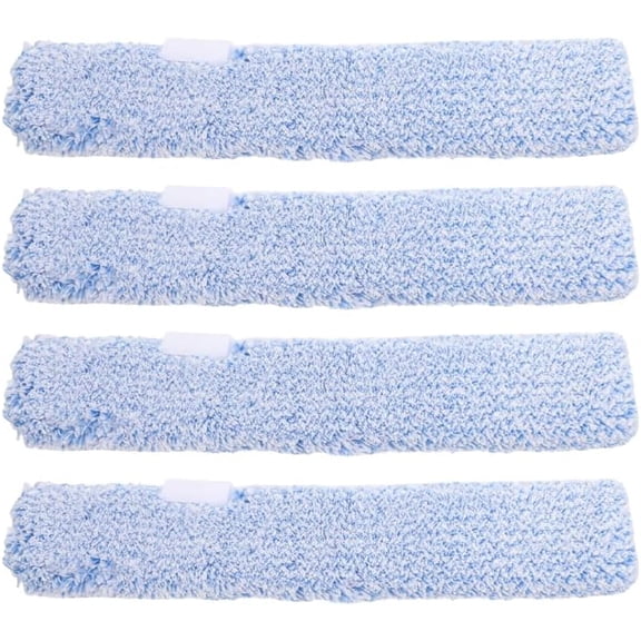 KKFEN-4pcs Microfiber Mop Head Car Window Cleaner Reusable Squeegee Scrubber Pads Window Washer Refills Glass Cleaning Wand