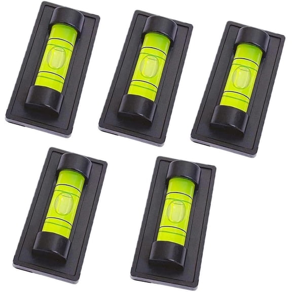 KKFEN-5Pcs Standard Bubble Levels Magnetic Magnet Bubble Spirit Level for Leveling RV, Camper, Travel Trailer, Camping, Turntable, Phonograph, Tripod