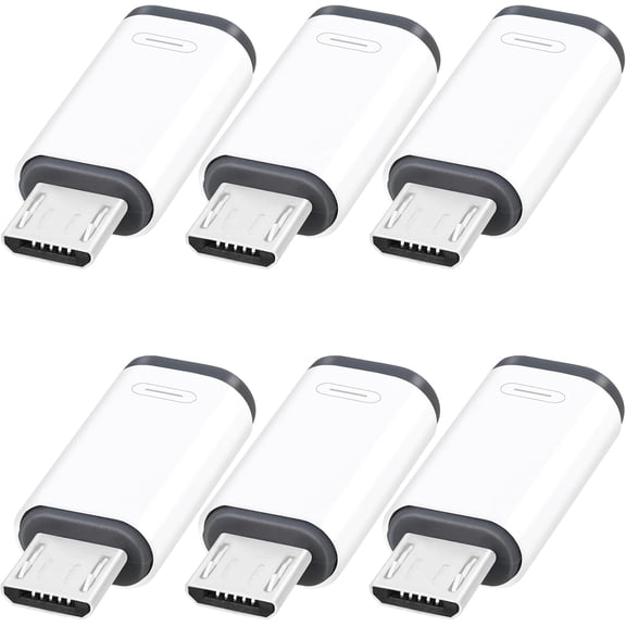 KKFEN-6 Pack Micro USB to USB-C Adapter, Type C Female to Micro USB Male Converter Connector, Supports Charging and Data Synchronization, Compatible with Samsung Galaxy S7/S7 Edge, Nexus 5/6