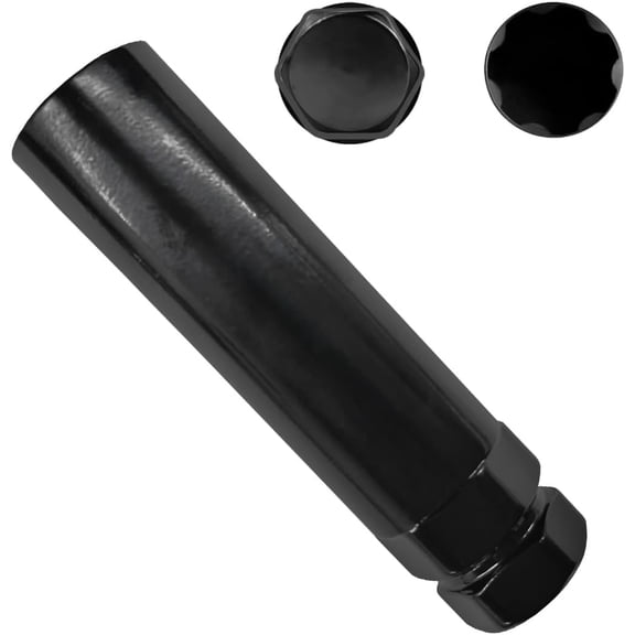 KKFEN-7 Spline Tuner Lug Nut Key - Aftermarket Splines Lug Nut Socket Key Tool Car Wheel Lock Removal Tool Replacement for 19mm (3/4") and 21mm (13/16") Hex Socket Wrench (7Spline)
