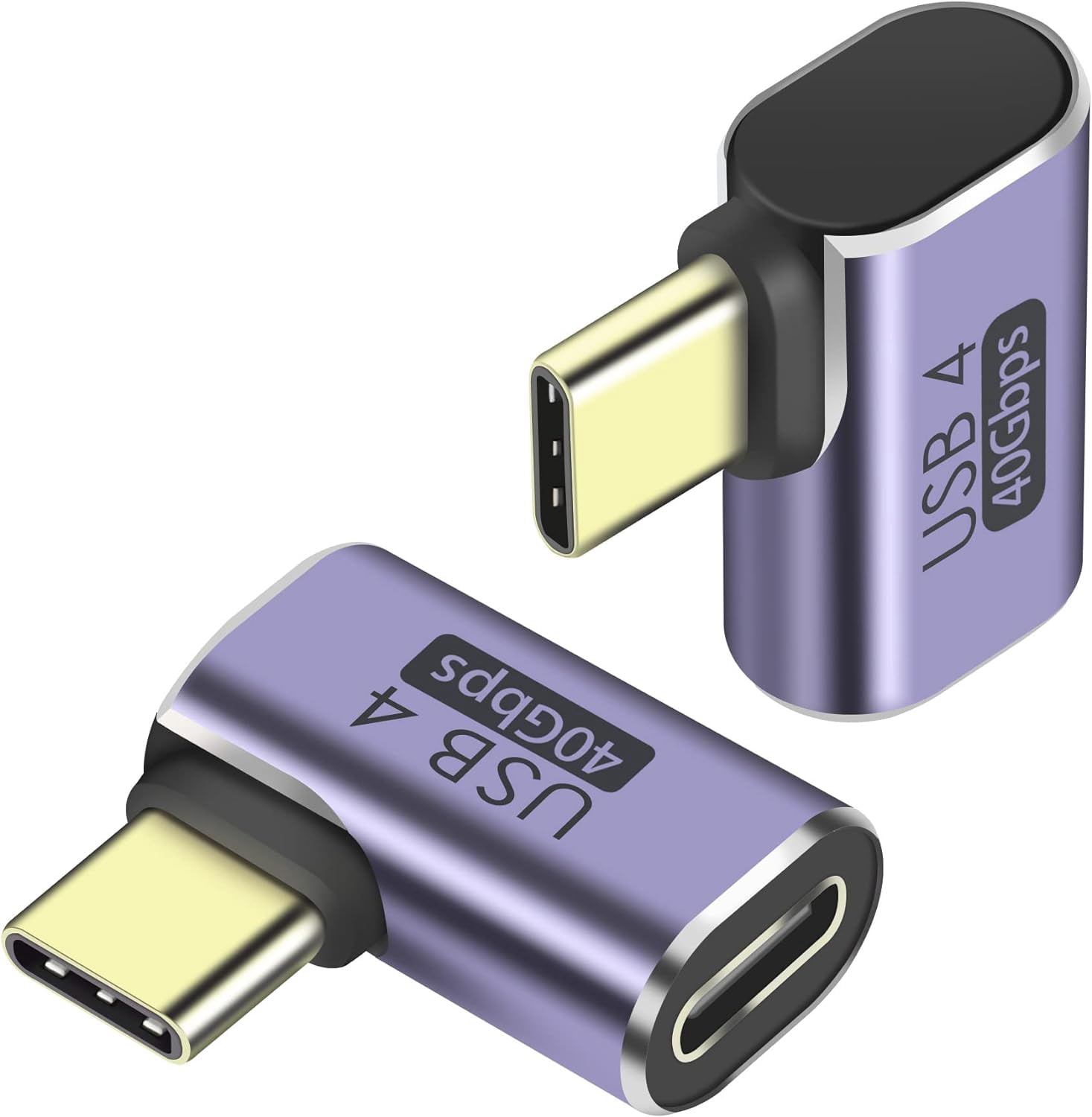 KKFEN-90 Degree USB C Adapter Type C Female to Male Right Angle Coupler ...