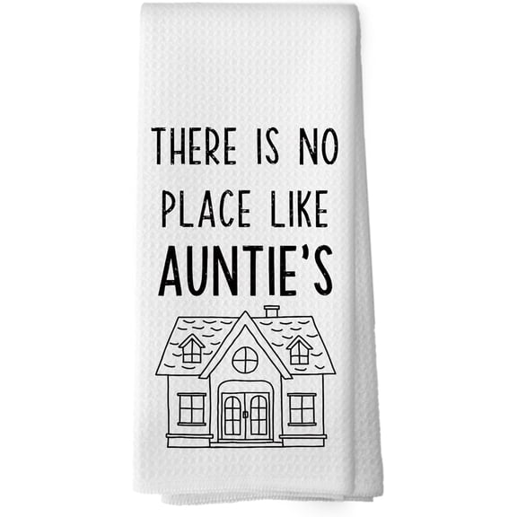 KKFEN-Auntie Gifts Kitchen Towels, Women Kitchen Gift for Aunts, Auntie Gift from Nephew and Niece Decorative Hand Towel Tea Towels 16x24 Inch