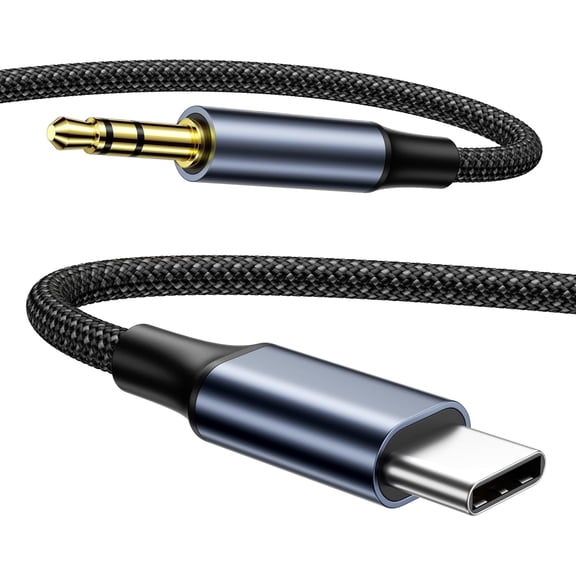 KKFEN-Aux to USB C Cable 3.3FT,USB C to 3.5mm Jack Cable Aux Cord iPhone 17 16 15 aux cable for Car Stereo/Headphone/Speaker,Type C to 3.5mm Jack aux Lead for iPhone 16E/16Pro Max/15Plus,iPad,Samsung