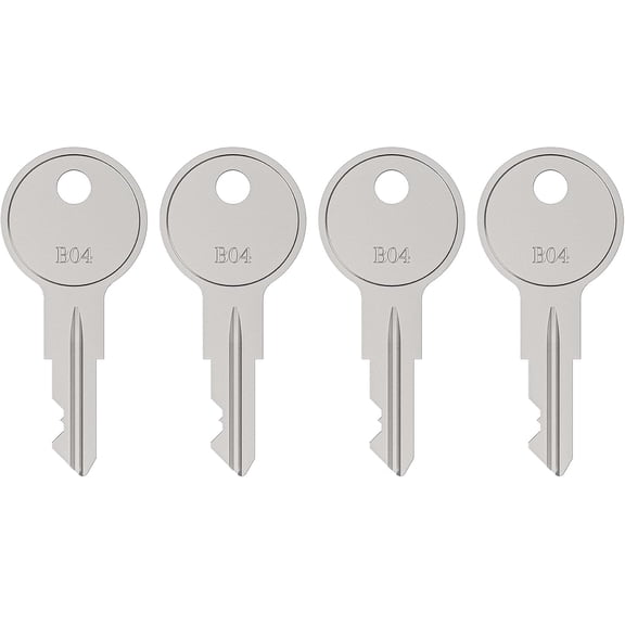 KKFEN-B04 Replacement Keys 4 Pack for Husky & Dewalt Tool Box Lock - Pre-Cut for Tool Chest, Cabinet, Truck Toolbox