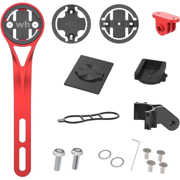 KKFEN-Bike Computer Mount,Out Front Cycling Bike Mount for Integrated Bicycle Handlebar,Compatible for Road Bikes,for Wahoo,for Bryton,for Cateye,for GoPro Full Range & Flashlight B