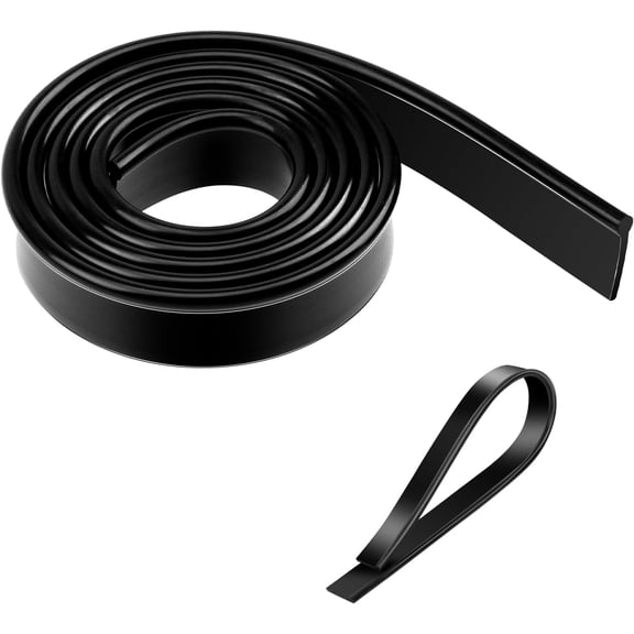KKFEN-Black Squeegee Replacement Blades, 41in/roll Silicone Window Rubber Squeegee Refill Blades Head for Windows, Shower Doors, Glass Cleaning