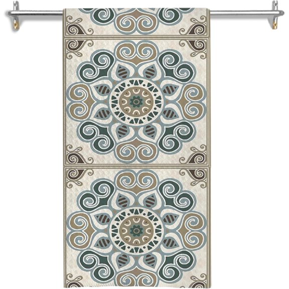 KKFEN-Boho Vintage Moroccan Kitchen Towels, Oriental Moroccan Decor Dish Tea Towels for Kitchen, Retro Traditional Blue Tile Decorative Hand Towels for Bathroom Decor, 16x24 Inches