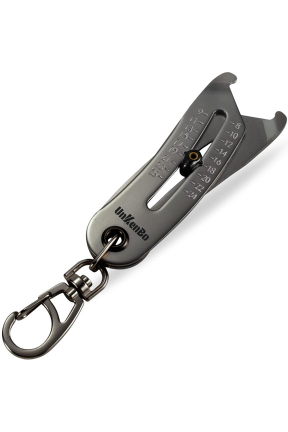 - Bolt Size Finder Tool Keychain - Gauge Bolts & Nuts Head SAE 5/16 to 1" & Metric 8 to 25mm, Wrench & Socket Size Finder, Nut & Bolt Fasteners Measuring Tool Gifts for Men (Galaxy Silver)