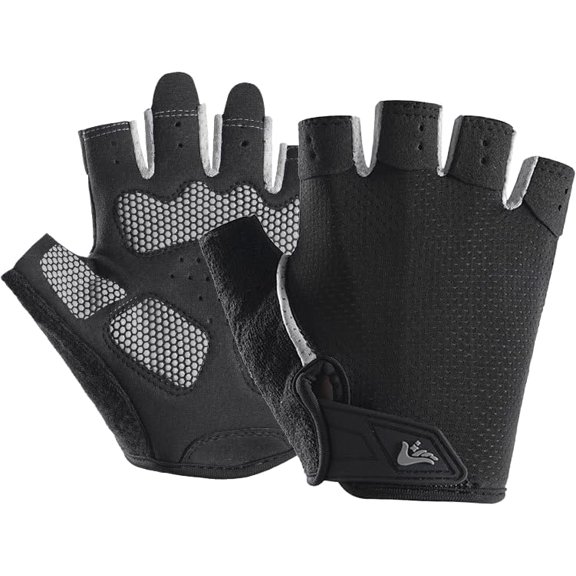 KKFEN-Breathable and Lightweight Workout Gloves for Women & Men - Fingerless Full Palm Protection Gym Gloves for Exercise, Cycling Fitness, Weightlifting, Pull-ups, Deadlifting, Rowing