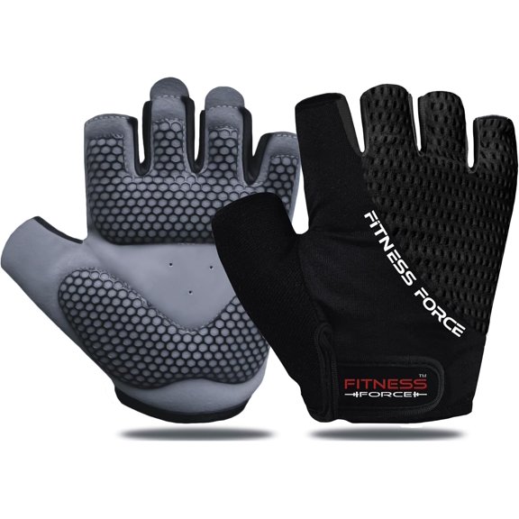 KKFEN-Breathable Workout Gloves for Men and Women, Padded Weight Lifting Gloves with Full Palm Protection for Grip, Exercise, Cycling, Gym, Fitness Training