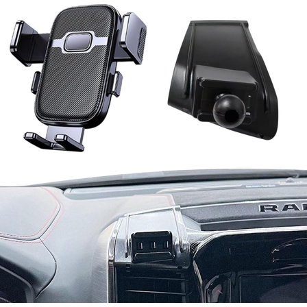 KKFEN-Car Phone Holder for Dodge RAM 2019 2020 2021 2022 2023 2024 2025 Accessories, for Dodge RAM Cell Phone Car Mount