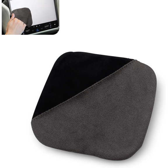 KKFEN-Car Screen Cleaner, Microfiber Dashboard Screen Cleaner Cloth, Soft & Absorbent Wipe for Car Dashboard Displays, Reusable Multi-Purpose Cleaning Pad for Most Computers Phones Tablets (Black)