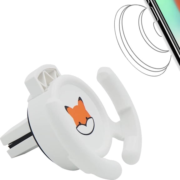 KKFEN-Car Vent Mount Holder - Compatible with Popsocket - Car Mount Made for Pop Socket Grips Collapsible Phone Holder for Pop Mount with Secure AC Vent Clip, Horizontal Air Vent ONLY (White)