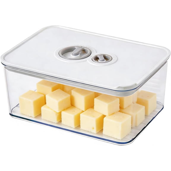 KKFEN-Cheese Container for Refrigerator,Cream Cheeses Storage Box,Cheese Keeper with Airtight Lid and Time Recording,BPA-Free Kitchen Storage Organizer Sliced,Grated,Cheddar Cheeses Saver Bin