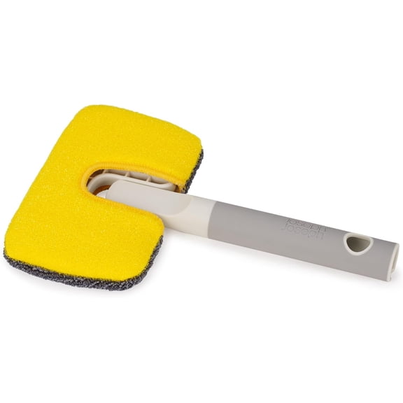 KKFEN-CleanTech 2-in-1 Bathroom Tub Shower Cleaning Scrubber with Microfiber pad and Abrasive Scouring Pads