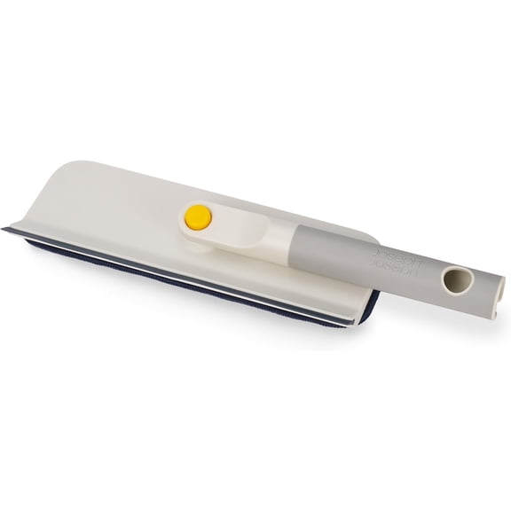 KKFEN-CleanTech 2-in-1 Glass Cleaner Shower Squeegee with Washable Microfiber Pad and Space-Saving Foldable Handle