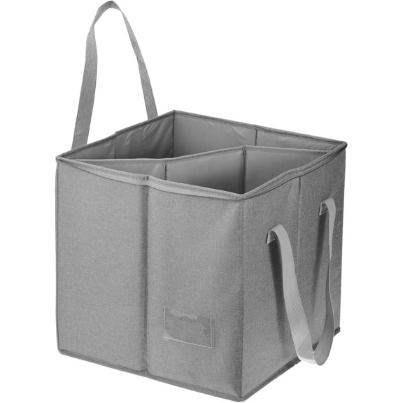 KKFEN-Clothes Organizer Bag-Rigid Containers with Lid, Large Hanger Holder Separate Triangle Hanger Caddy Organizer Box for Closet Tidier Laundry Rooms Wardrobe Drying Rack (1)