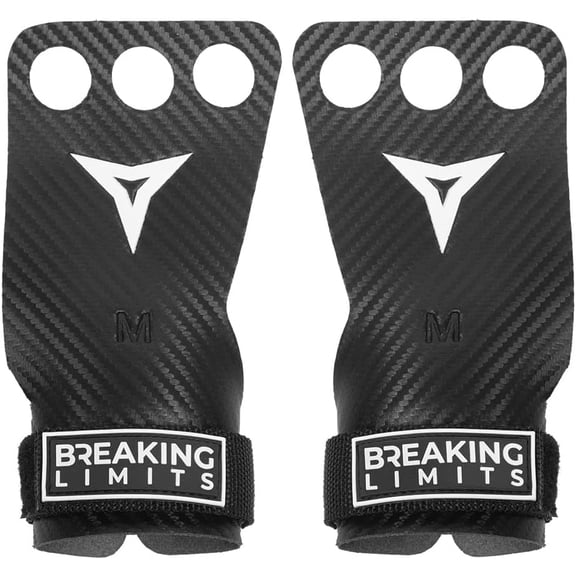 KKFEN-Crossfit Grips 3 Hole - Gymnastics Grips - Carbon Hand Grips - Calleras para Crossfit - Gymnastic Grip for Men & Women - Palm Guards for Pull-ups, Weightlifting, Calisthenics & WOD